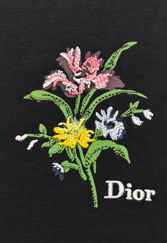 Dior Herren T-Shirt Schwarz "Secret Garden Motif Relaxed Fit"