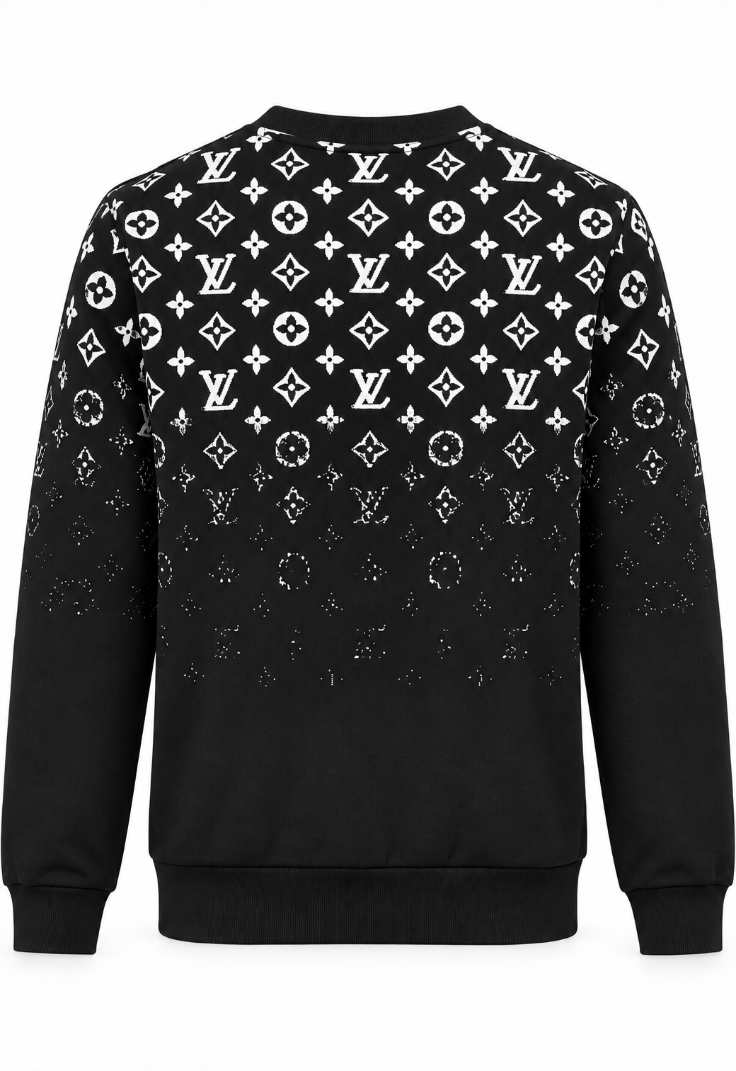 Louis Vuitton Herren Sweatshirt Schwarz "Gradient Cotton Crewneck"