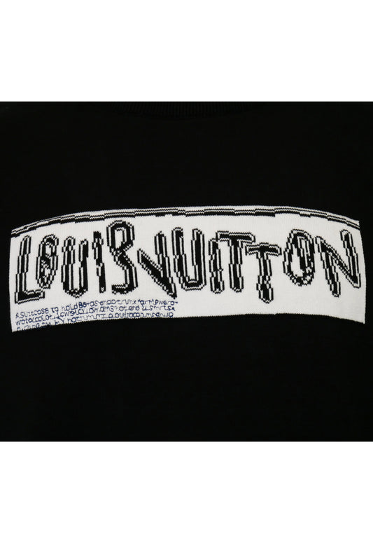 Louis Vuitton Herren Feinstrick T-Shirt Schwarz