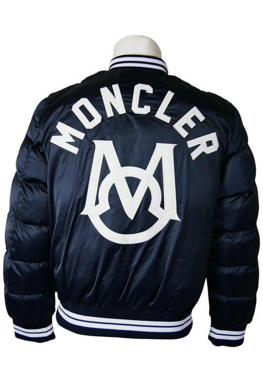 Moncler Herren Jacke Blau – Mit Logo hinten - Original Designer Marken Outlet - Salvin Store