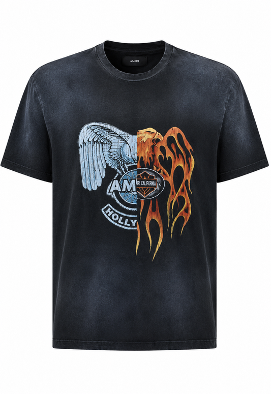 Amiri Herren T-Shirt Vintage Schwarz