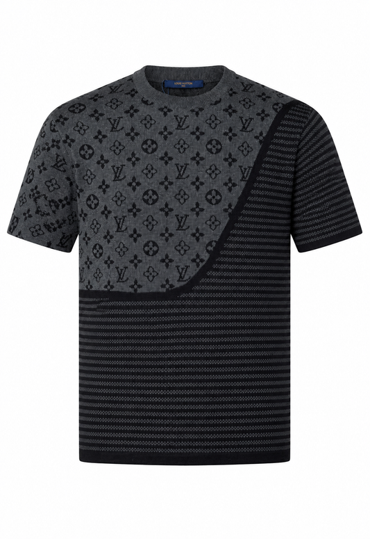Louis Vuitton Herren Kurzer Trainingsanzug Schwarz-Grau