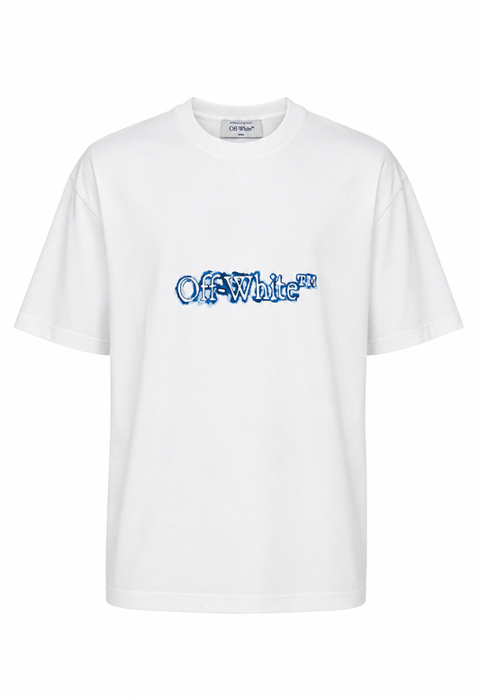 Off-White Cloudy Arrow Skate Logo Herren T-Shirt Weiß