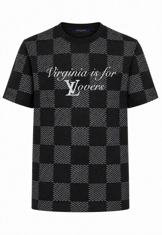Louis Vuitton Herren T-Shirt Damier Cotton Schwarz