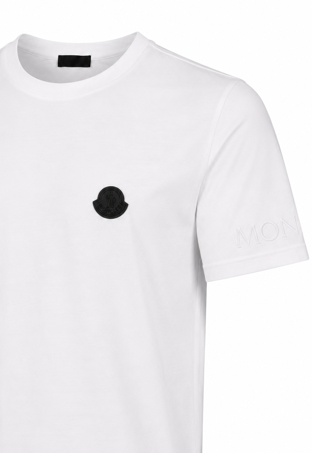Moncler Herren Logo T-Shirt Weiß