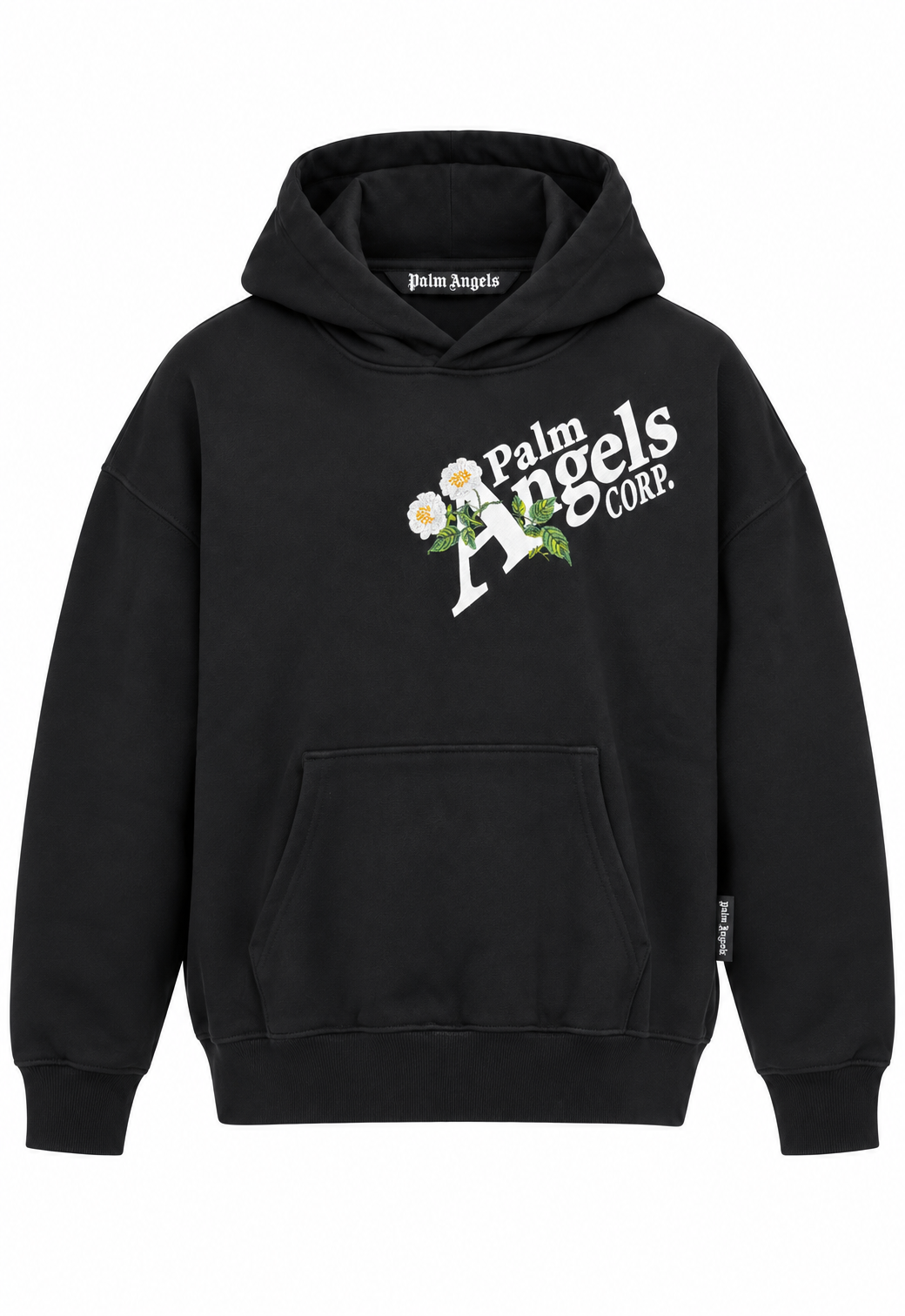 Palm Angels Herren Daisy Hoodie Oversized Schwarz