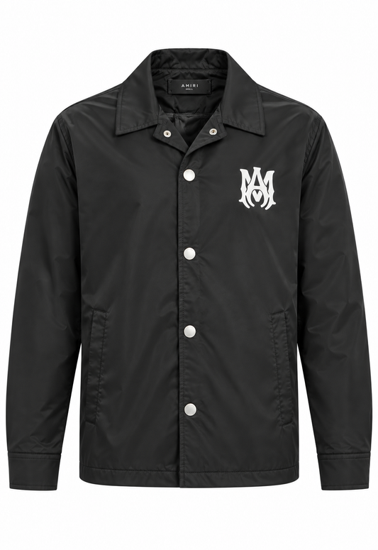 Amiri Herren MA Jacke Mit Logo Schwarz Nylon