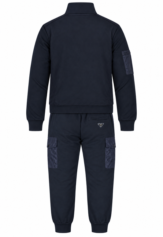 Prada Herren Trainingsanzug Blau Re-Nylon Details