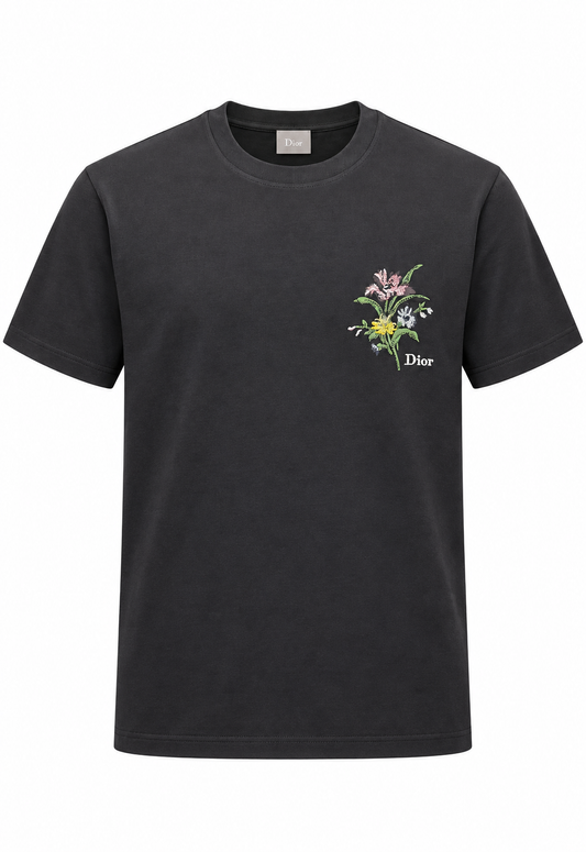 Dior Herren T-Shirt Schwarz "Secret Garden Motif Relaxed Fit"