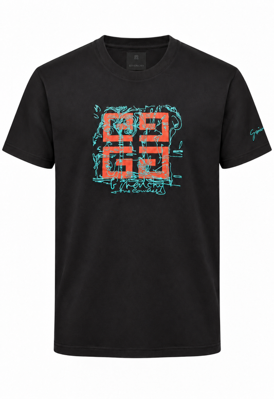 Givenchy Herren T-Shirt Schwarz "4G T-Shirt in Cotton"