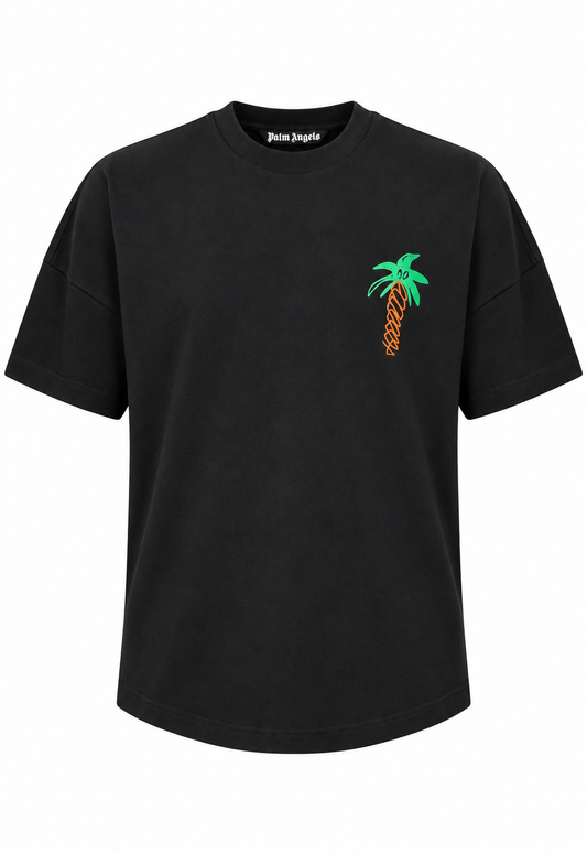 Palm Angels Herren Oversized T-Shirt Schwarz