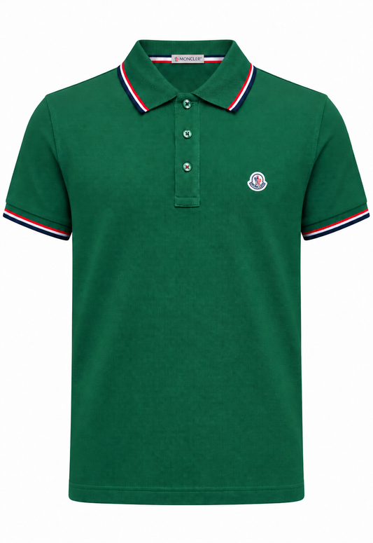 Moncler Herren Logo Poloshirt Grün