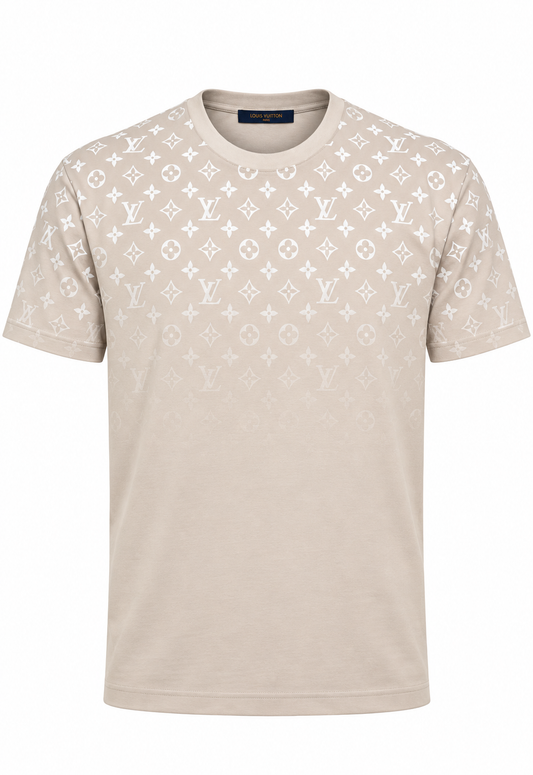 Louis Vuitton Herren T-Shirt Beige "Gradient Cotton T-Shirt"