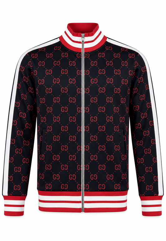 Gucci Herren Zip-Sweatshirt "GG Monogram Jacquard Track Jacket"