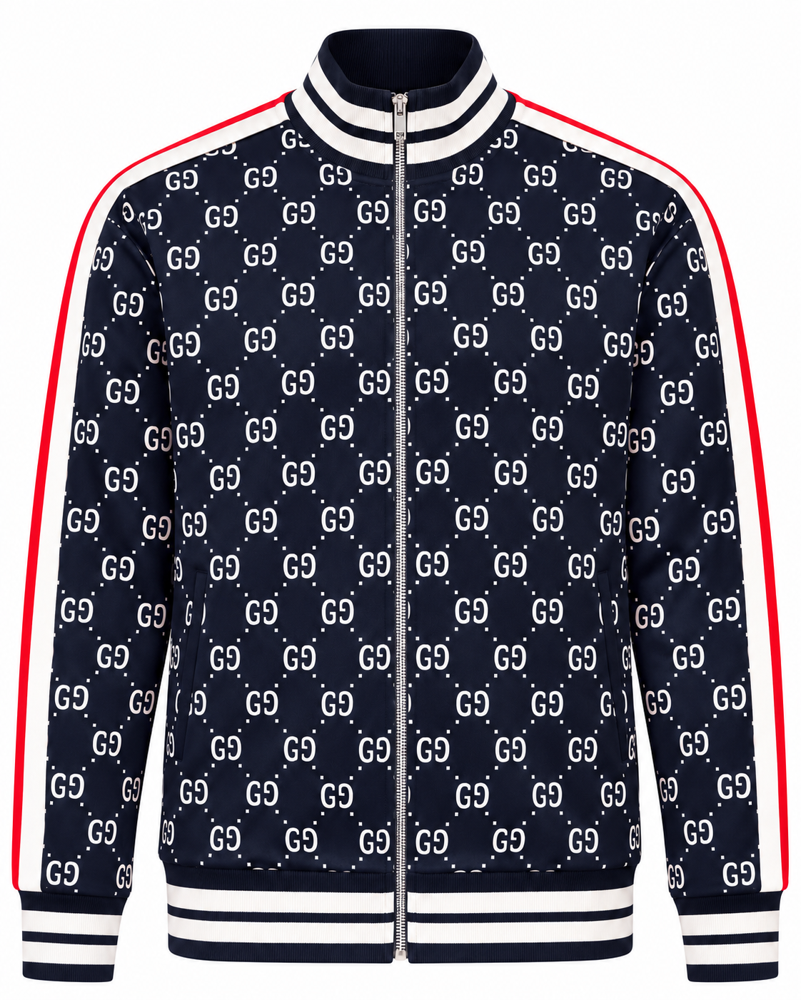 Gucci Herren Trainingsanzug Navy "GG Monogram Jacquard Track Pants & Jacket"