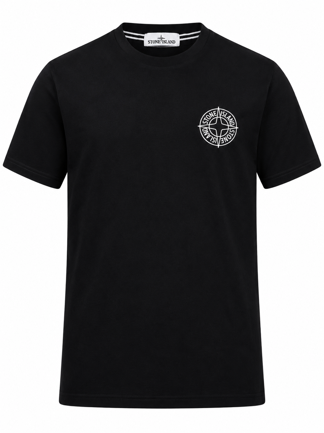 Stone Island Herren Regular Fit T-Shirt Schwarz "Outline Compass"