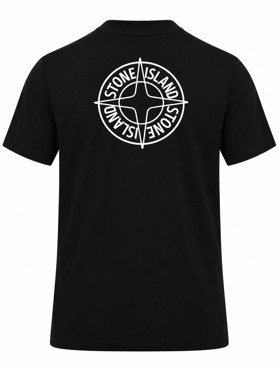 Stone Island Herren Regular Fit T-Shirt Schwarz "Outline Compass"