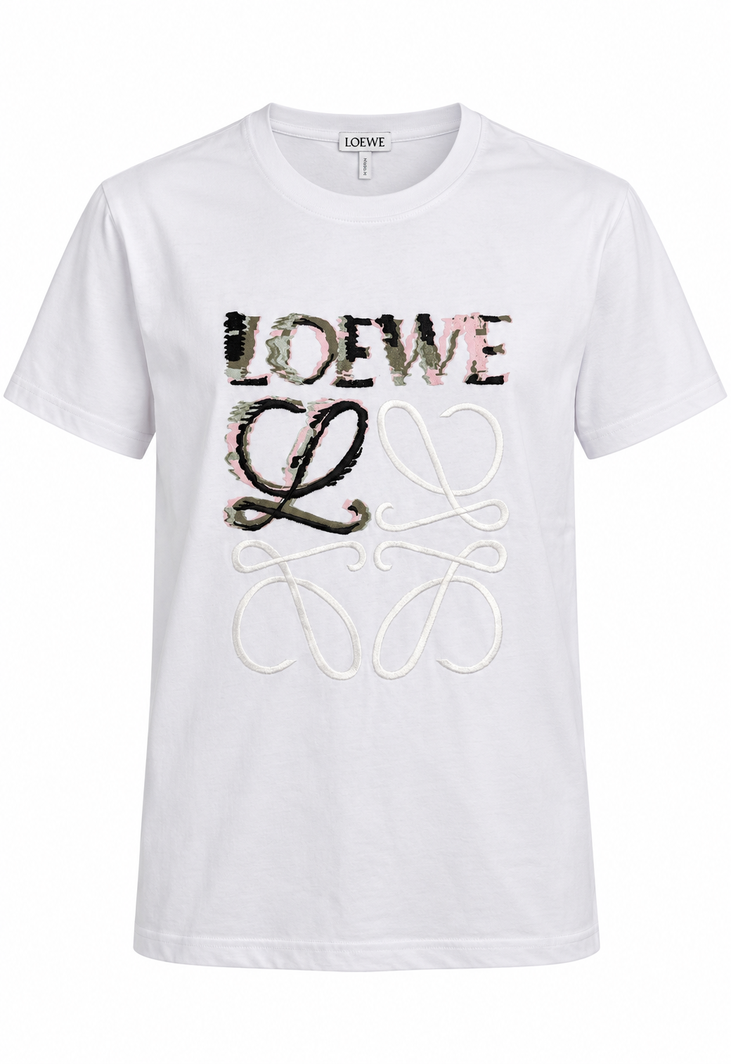 Loewe Herren Relaxed Fit T-Shirt Weiß