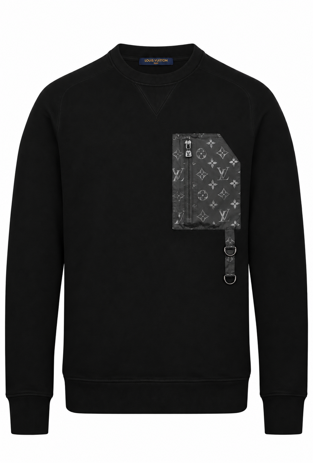 Louis Vuitton Herren Sweatshirt Schwarz "Technical Signature Details"
