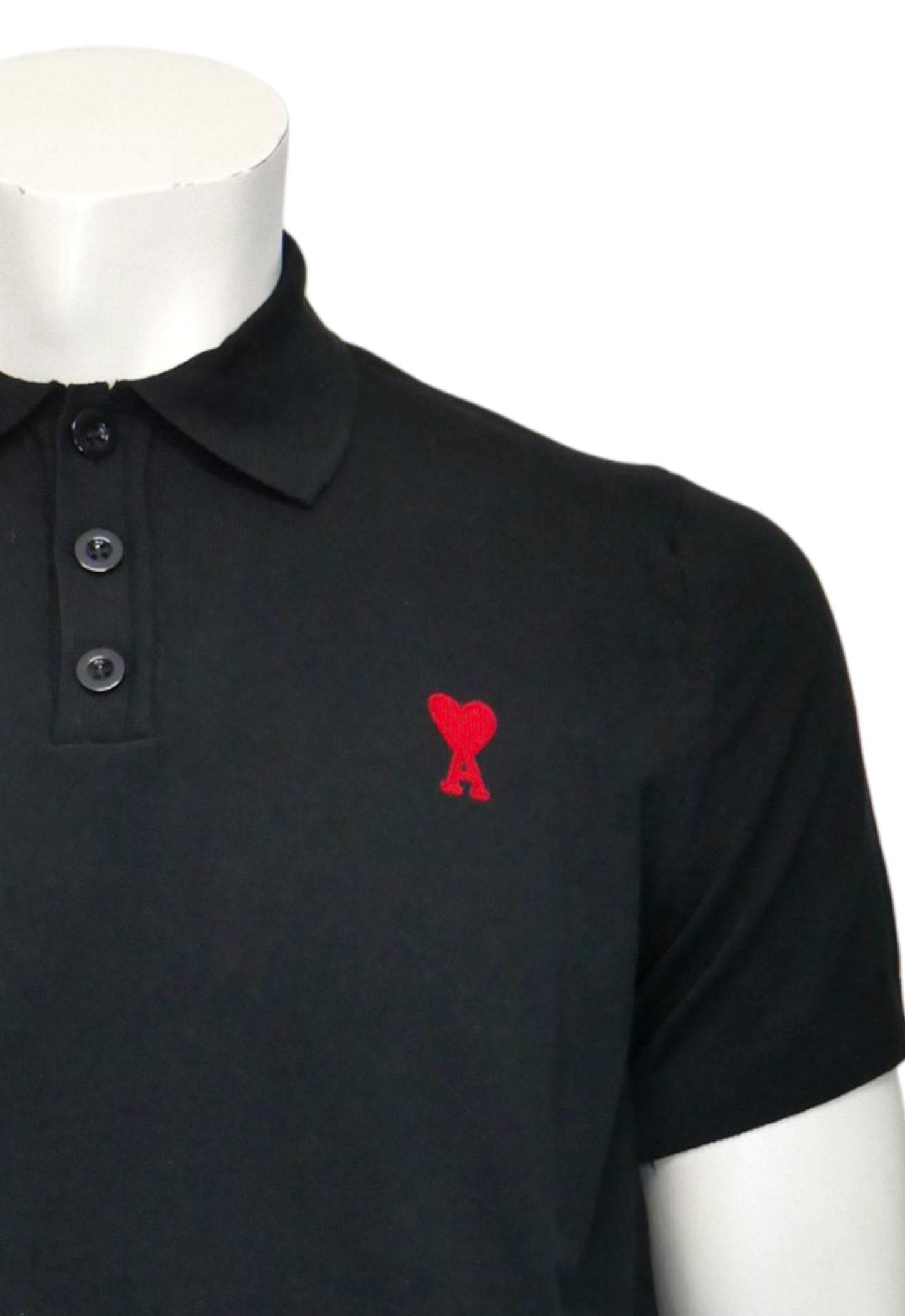 Ami Herren Poloshirt Schwarz