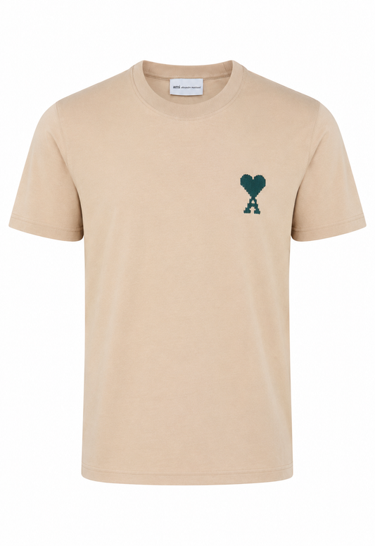 Ami Herren T-Shirt Beige