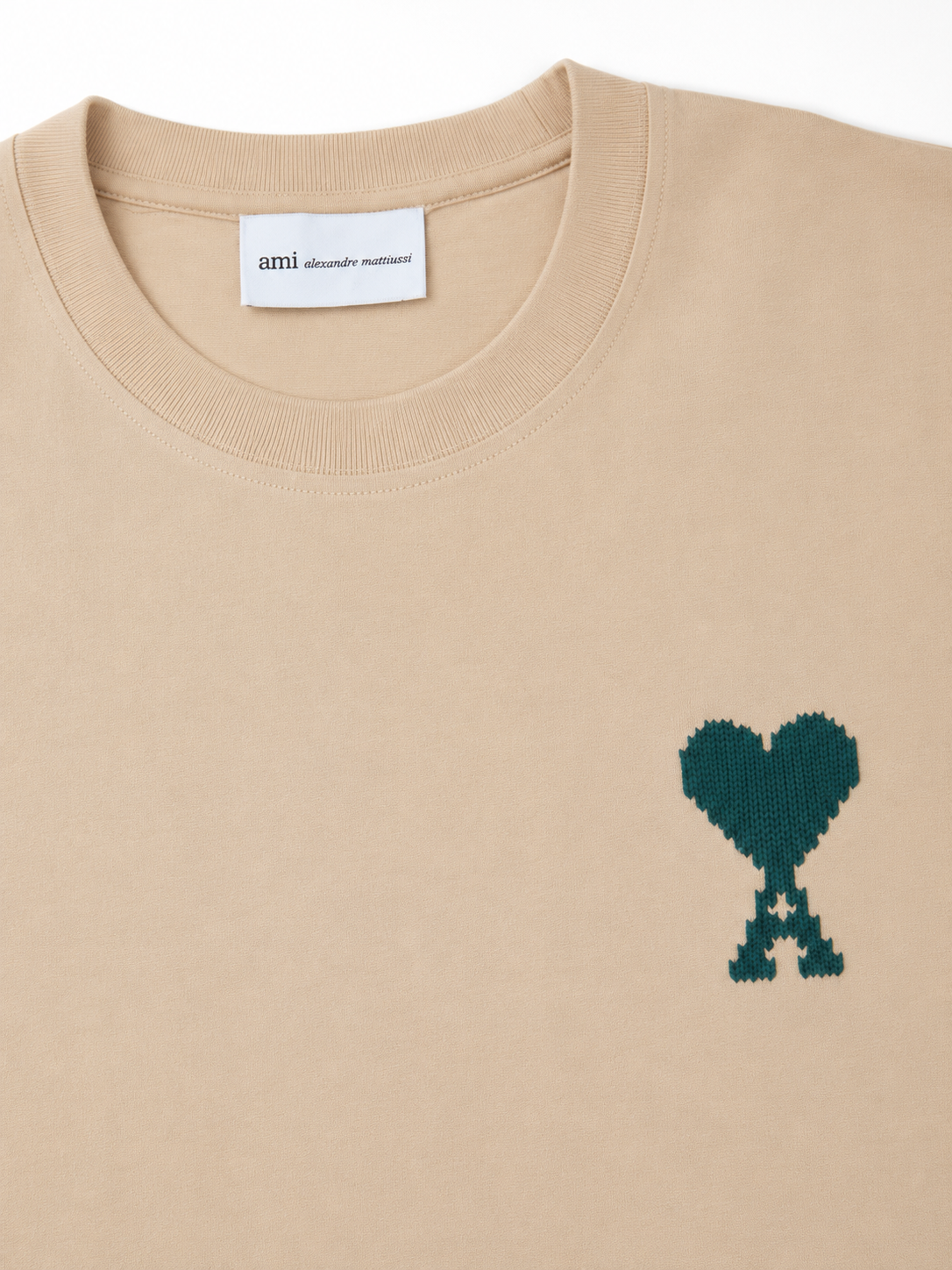 Ami Herren T-Shirt Beige