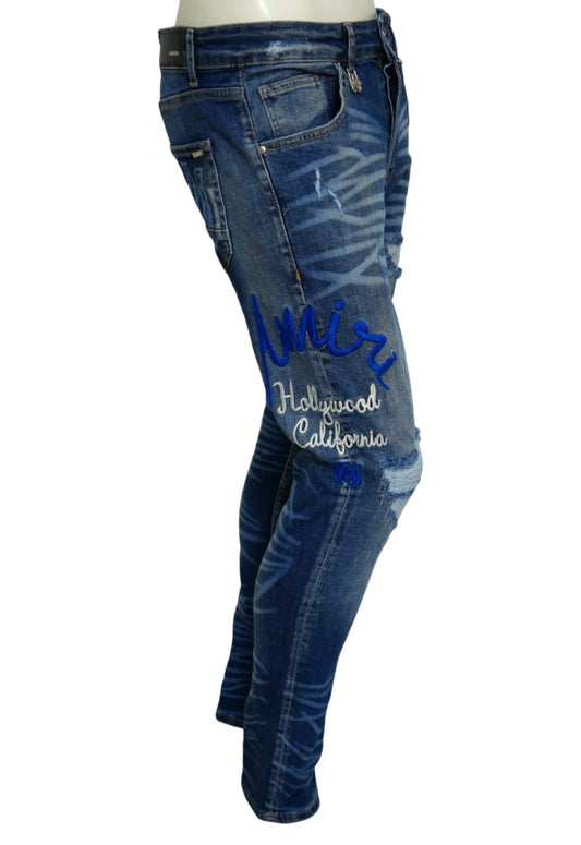 Amiri Herren Jeans Blau - Original Designer Marken Outlet - Salvin Store