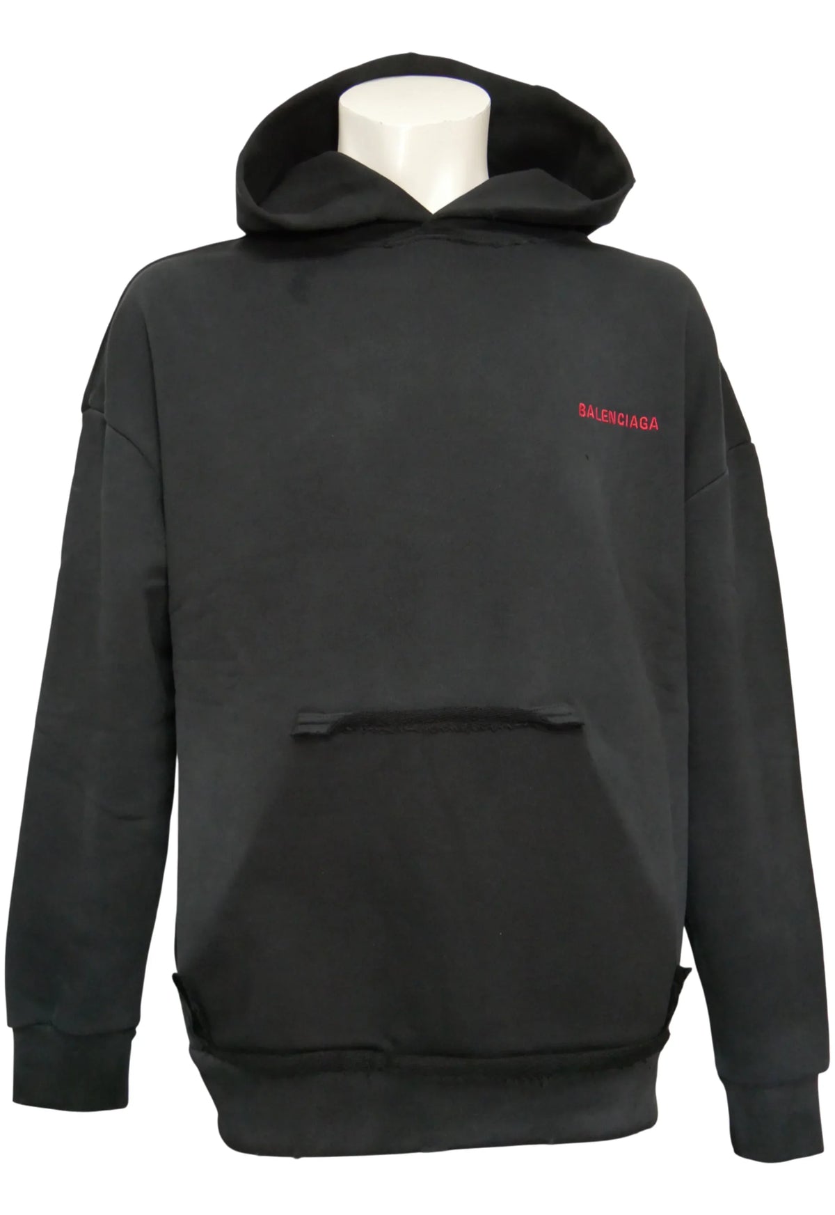 Balenciaga Herren Oversized Kapuzenpullover, Hoodie Schwarz - Original Designer Marken Outlet - Salvin Store