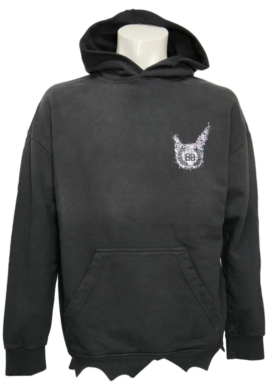 Balenciaga Herren Oversized Kapuzenpullover, Hoodie Schwarz - Original Designer Marken Outlet - Salvin Store