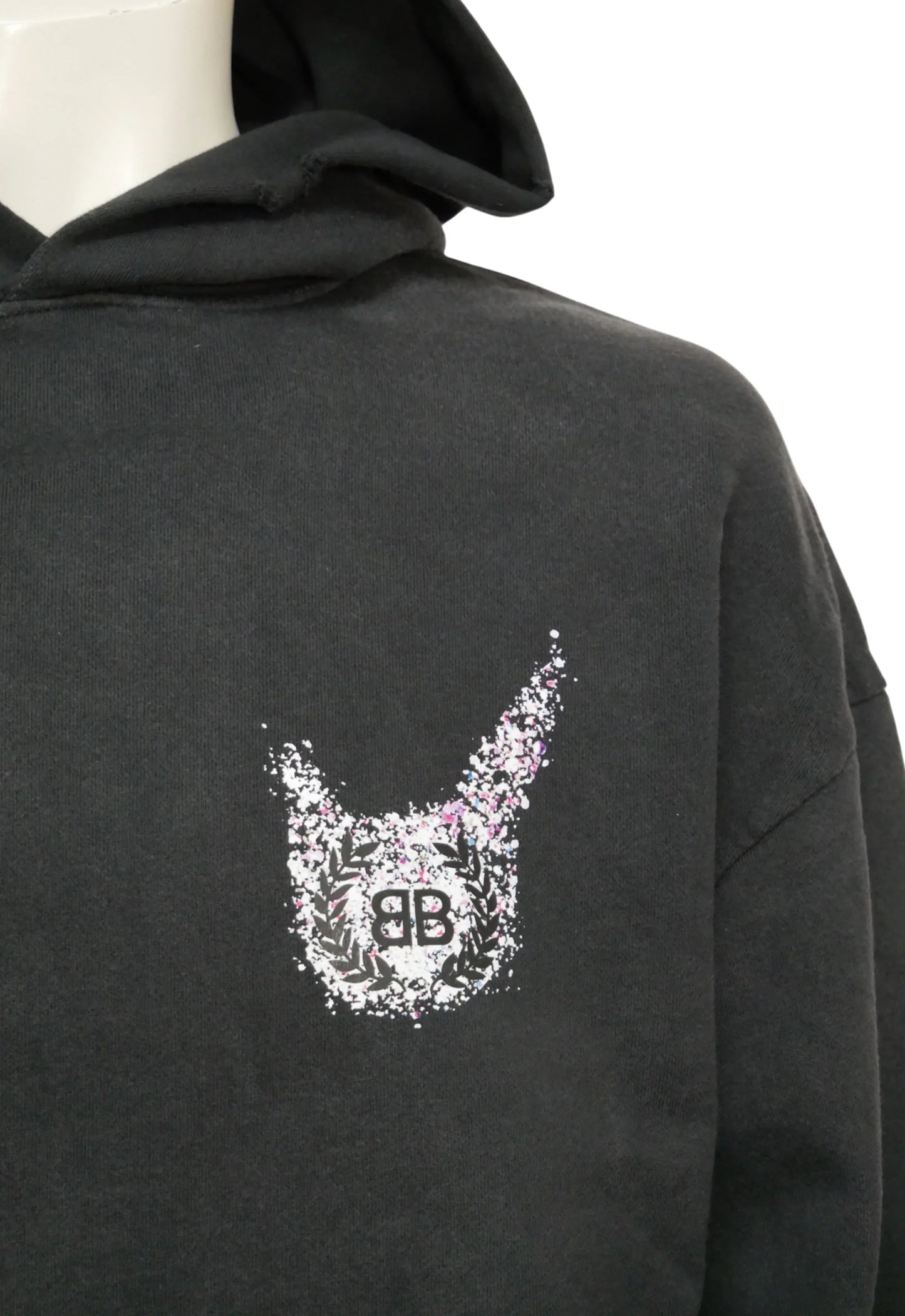 Balenciaga Herren Oversized Kapuzenpullover, Hoodie Schwarz - Original Designer Marken Outlet - Salvin Store