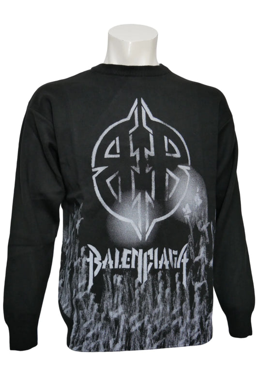Balenciaga Herren Strickpullover Schwarz - Original Designer Marken Outlet - Salvin Store