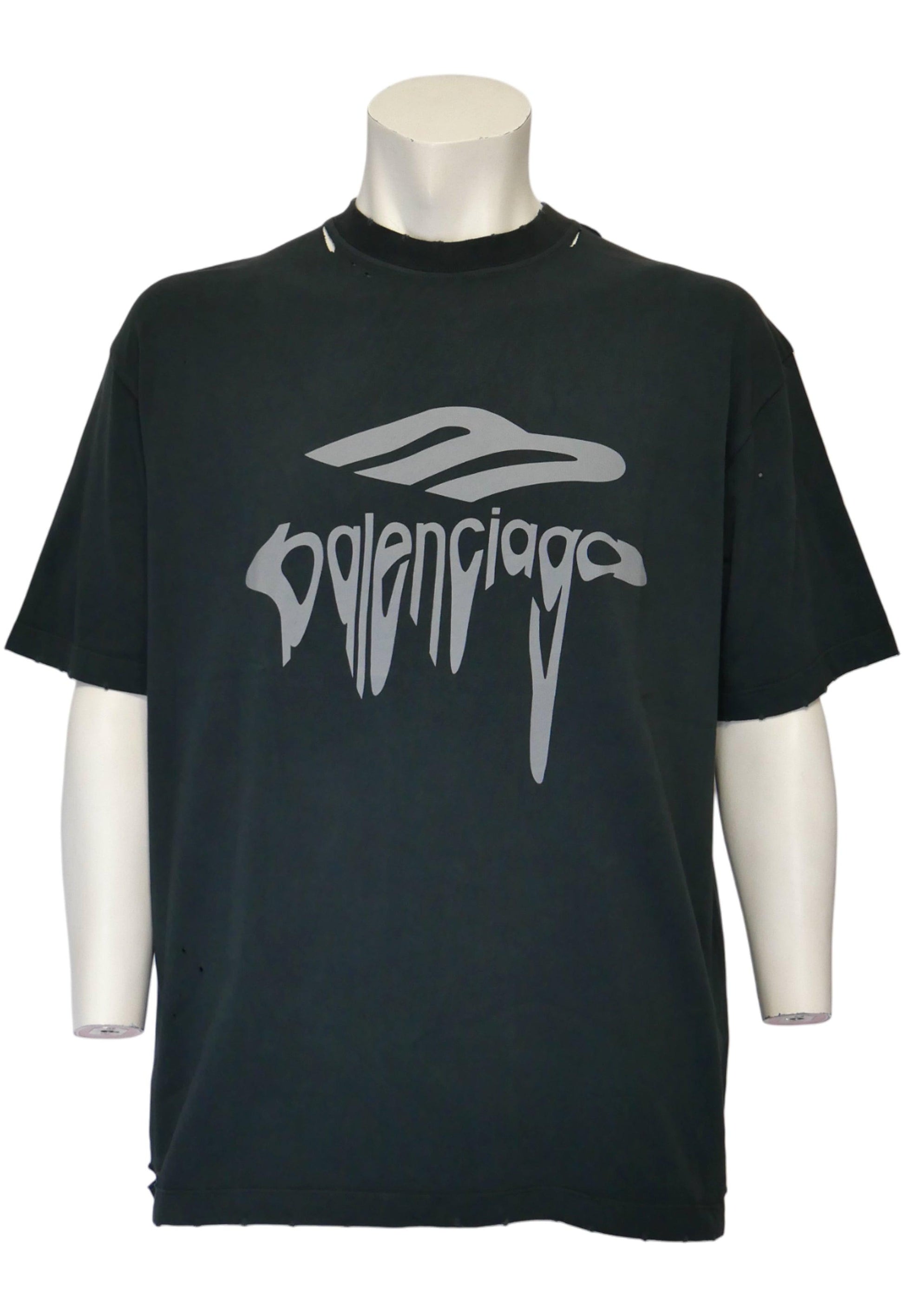 Balenciaga Herren T-Shirt Oversized Schwarz - Original Designer Marken Outlet - Salvin Store