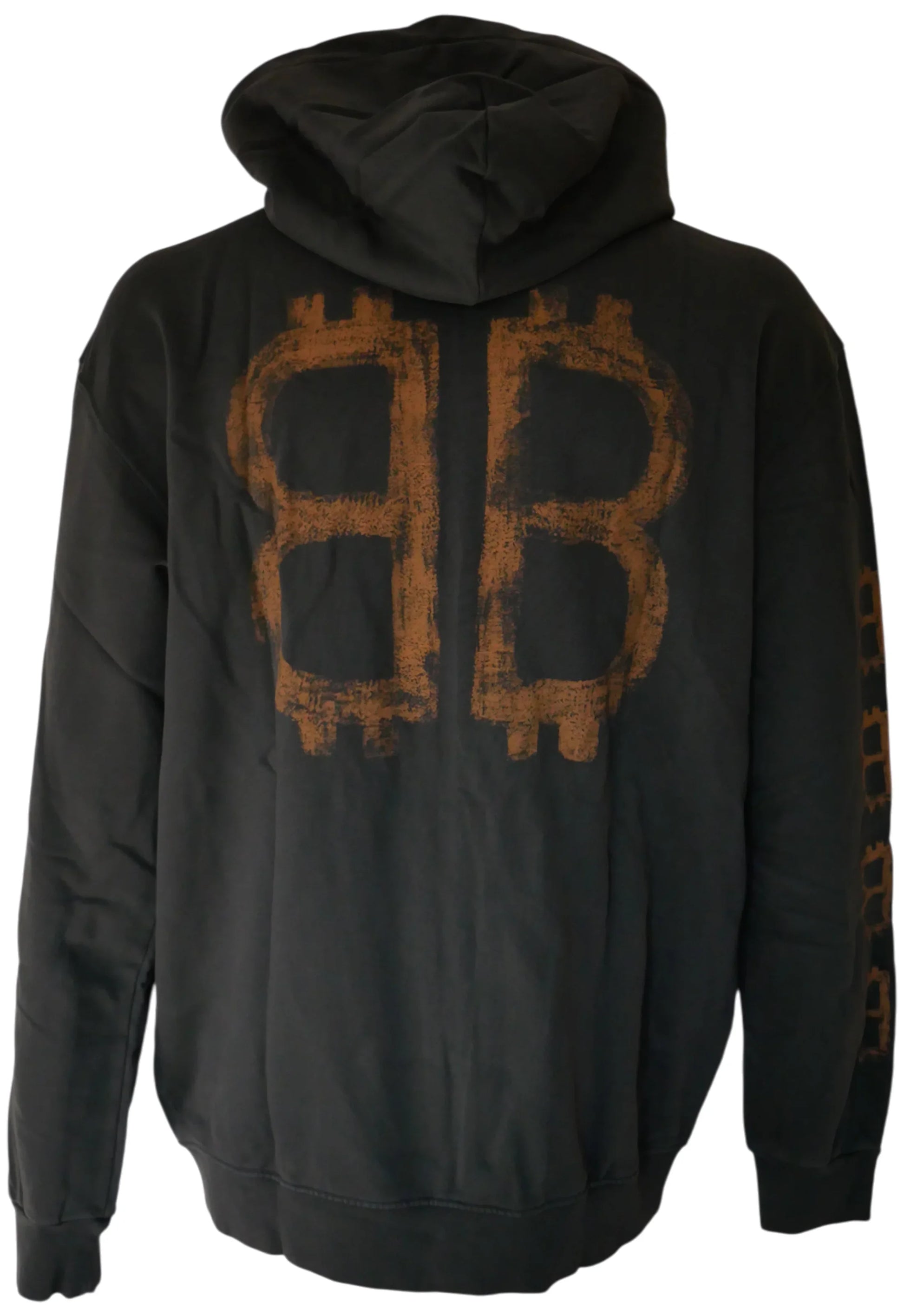 Balenciaga Herren Zip-Kapuzenpullover Schwarz mit BB-Muster - Original Designer Marken Outlet - Salvin Store