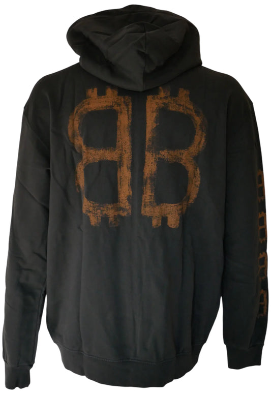 Balenciaga Herren Zip-Kapuzenpullover Schwarz mit BB-Muster - Original Designer Marken Outlet - Salvin Store