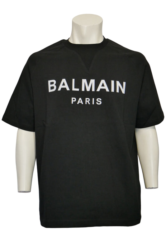 Balmain Herren Oversized T-Shirt Schwarz