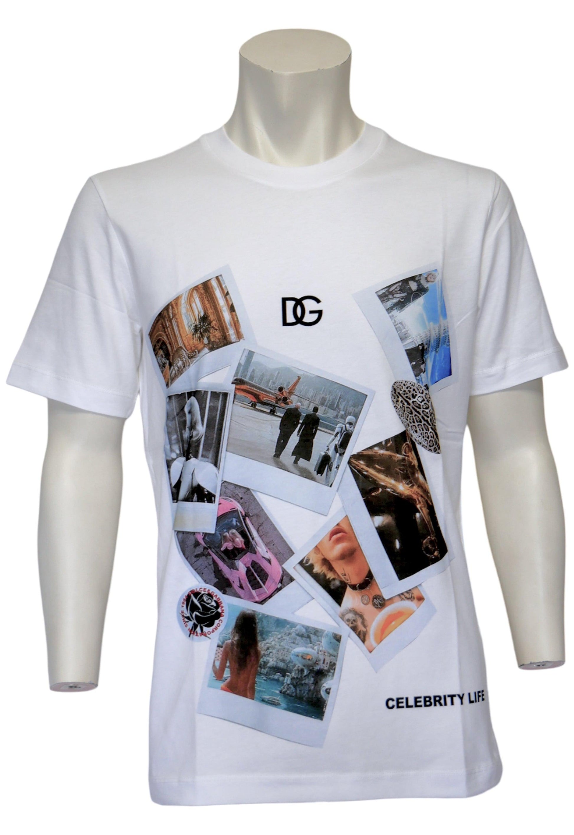 Dolce & Gabbana Herren T-Shirt Weiß - Original Designer Marken Outlet - Salvin Store