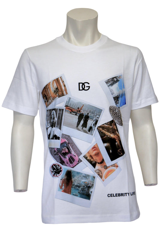 Dolce & Gabbana Herren T-Shirt Weiß - Original Designer Marken Outlet - Salvin Store
