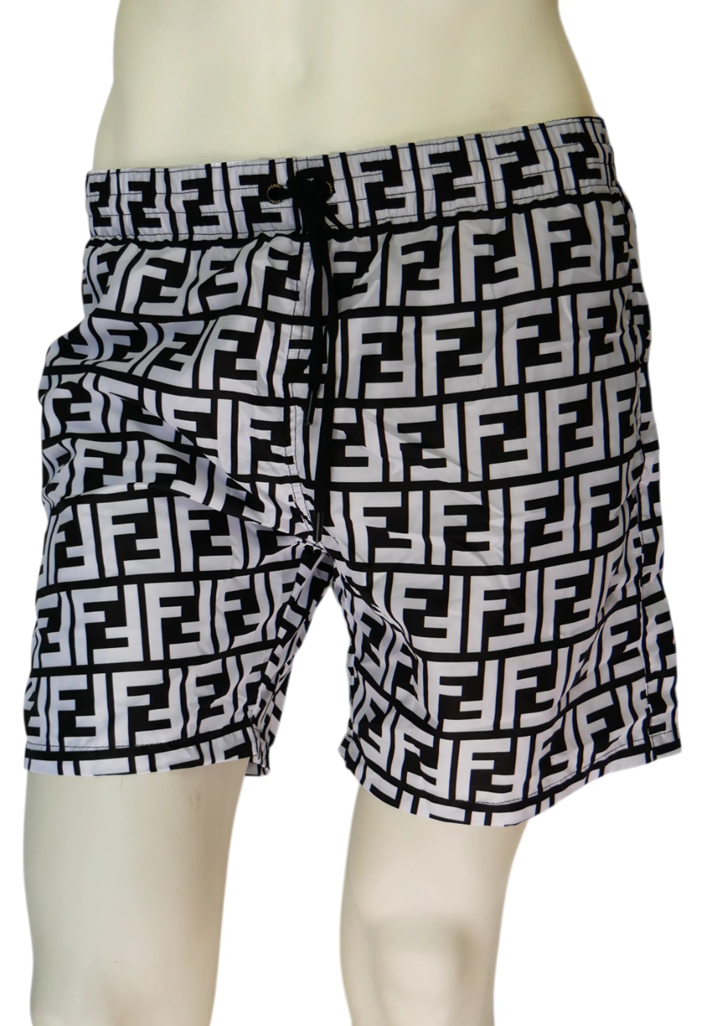 Fendi Herren Badehose Schwarz-Weiß - Original Designer Marken Outlet - Salvin Store