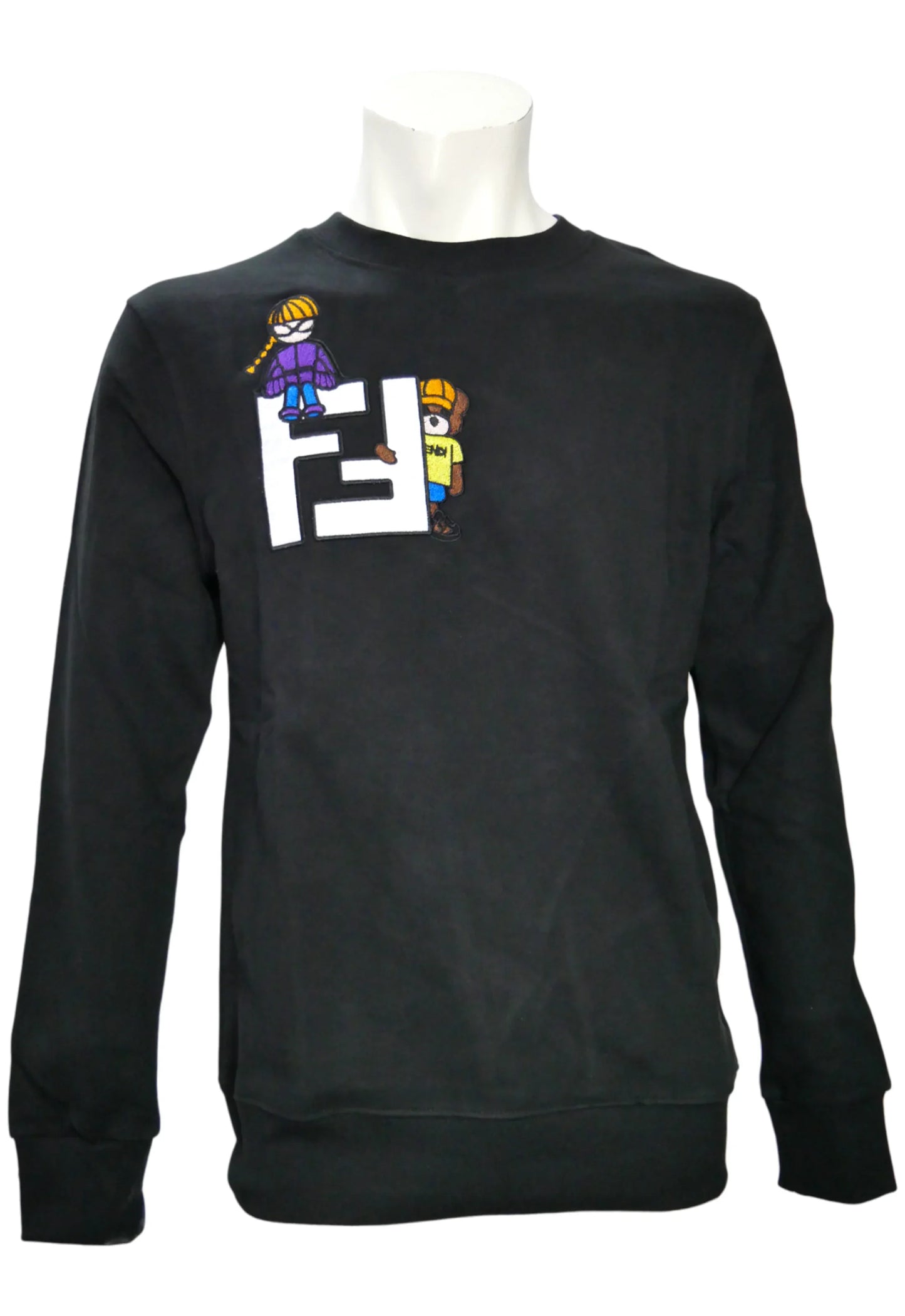Fendi Herren Pullover, Sweatshirt Schwarz - Original Designer Marken Outlet - Salvin Store
