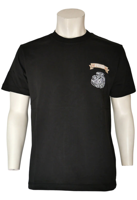 Fendi Herren T-Shirt Schwarz - Original Designer Marken Outlet - Salvin Store