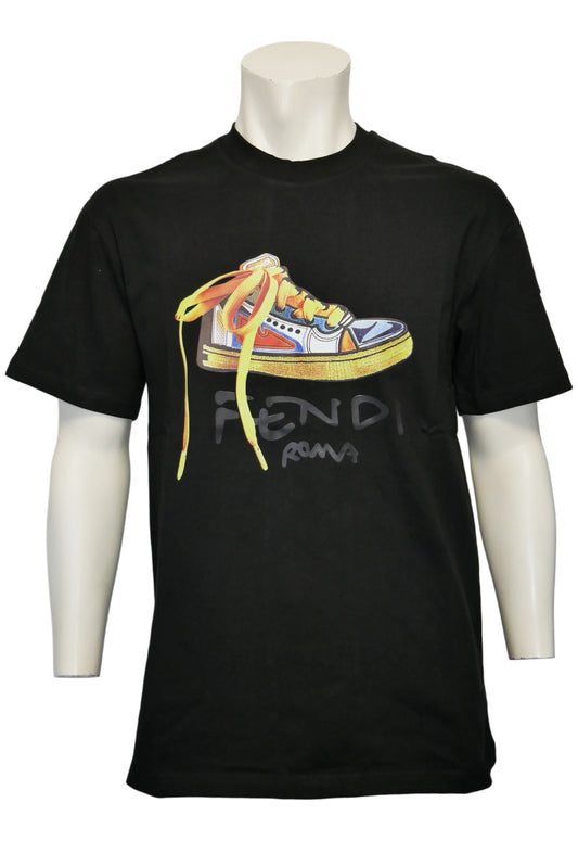Fendi Herren T-Shirt Schwarz