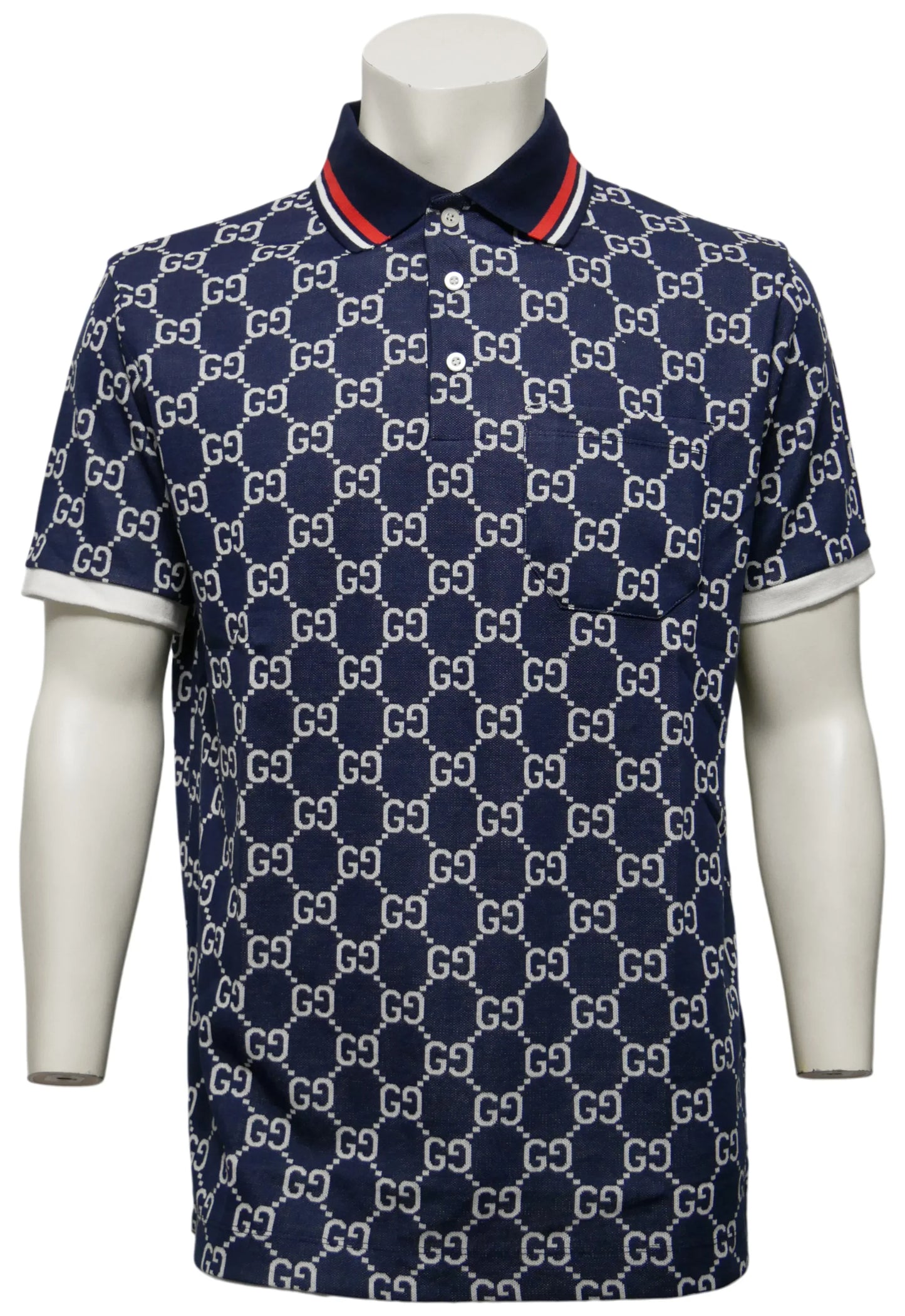Gucci Herren Poloshirt Blau - Original Designer Marken Outlet - Salvin Store