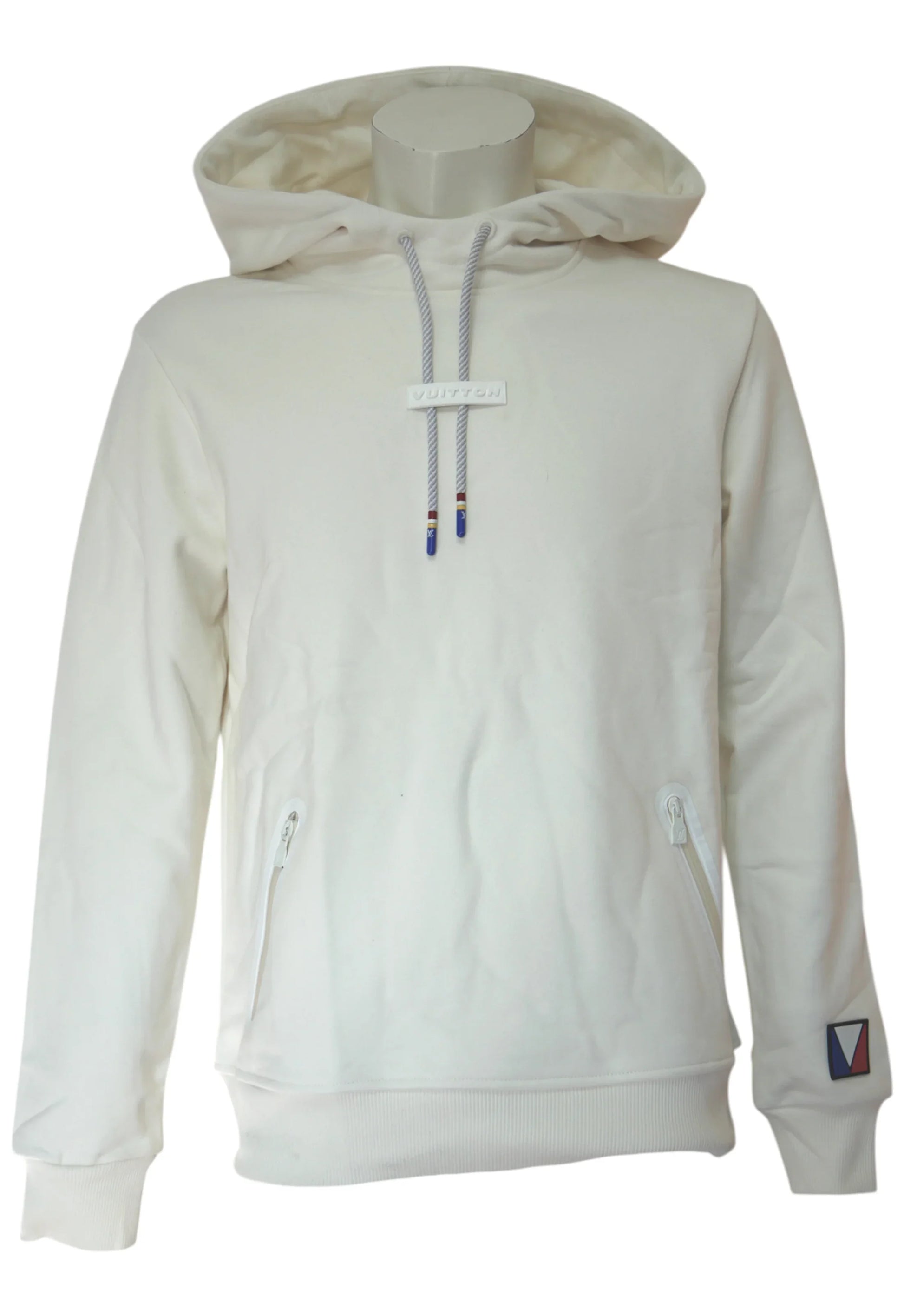 Louis Vuitton Herren Kapuzenpullover Weiß mit Logo-Details - Original Designer Marken Outlet - Salvin Store