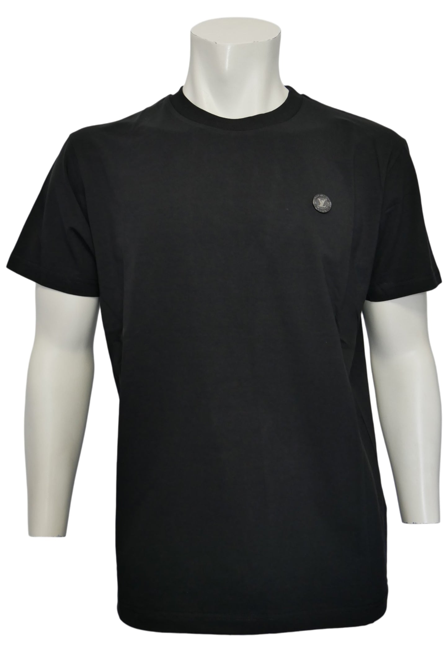 Louis Vuitton Herren T-Shirt Schwarz Stretch Baumwolle