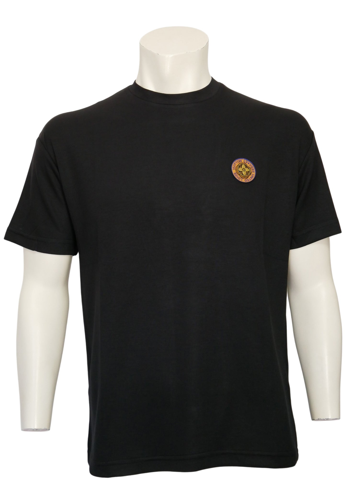 Louis Vuitton Herren T-Shirt Schwarz Stretch Baumwolle