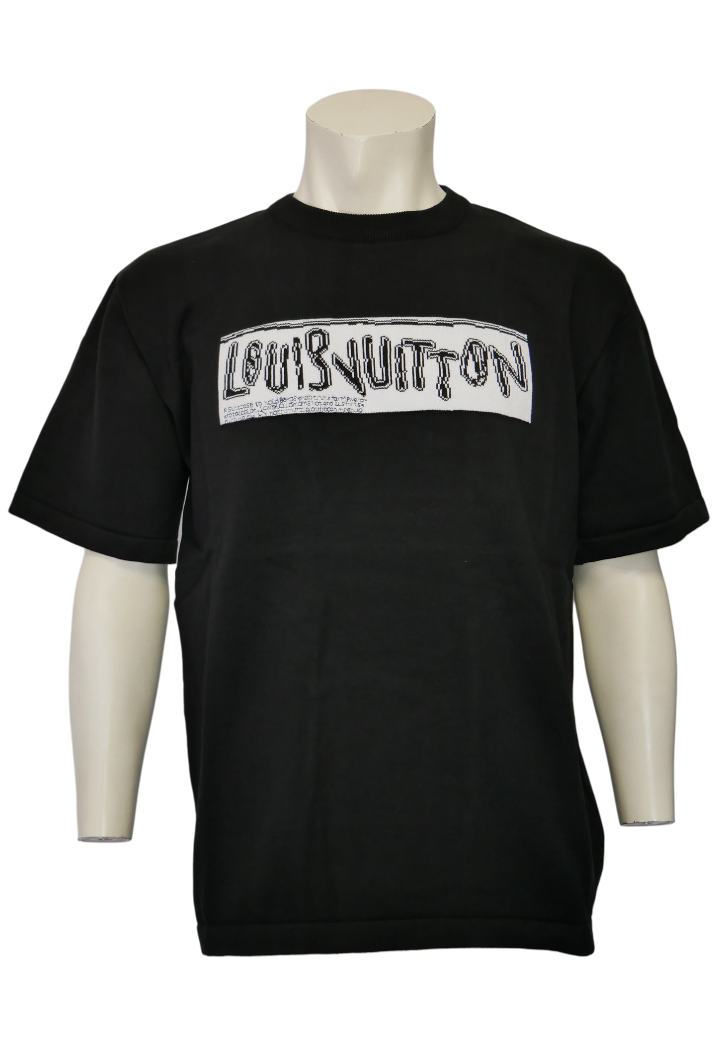 Louis Vuitton Herren Feinstrick T-Shirt Schwarz