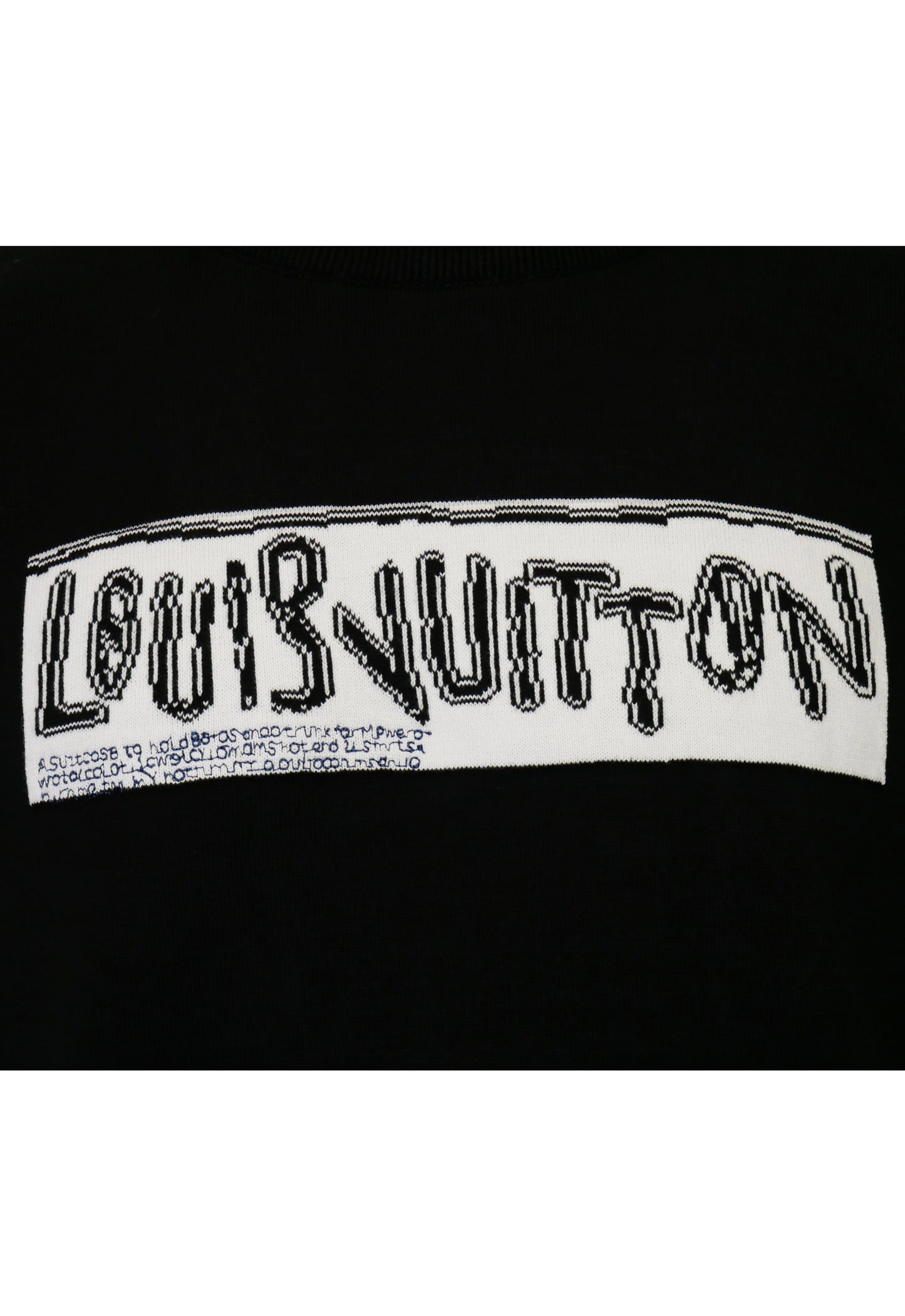 Louis Vuitton Herren Feinstrick T-Shirt Schwarz
