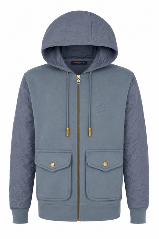 Louis Vuitton Signature Hybrid Hooded Zip-Up Sweatshirt