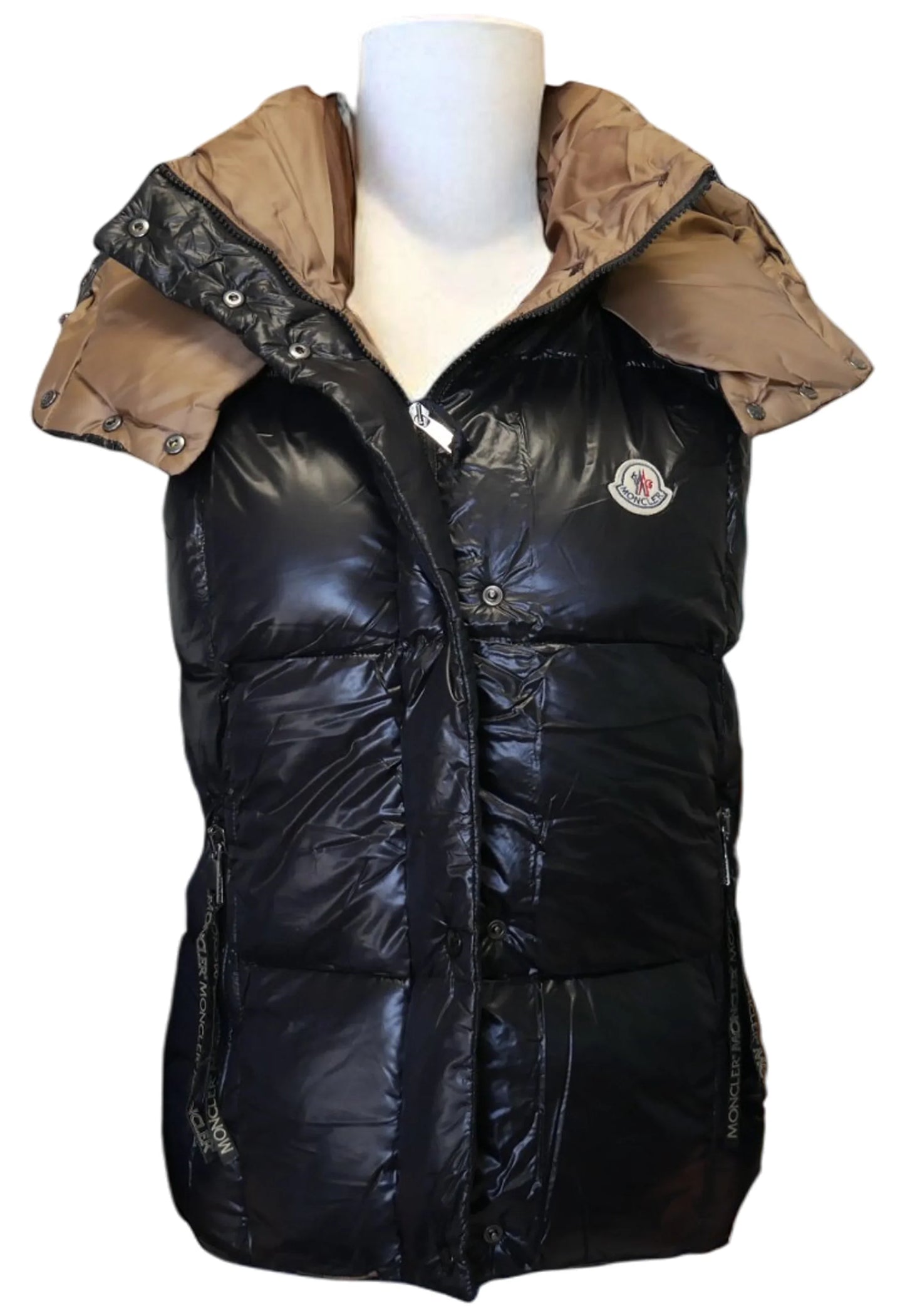 Moncler Damen Oversized Pufferweste Schwarz - Original Designer Marken Outlet - Salvin Store