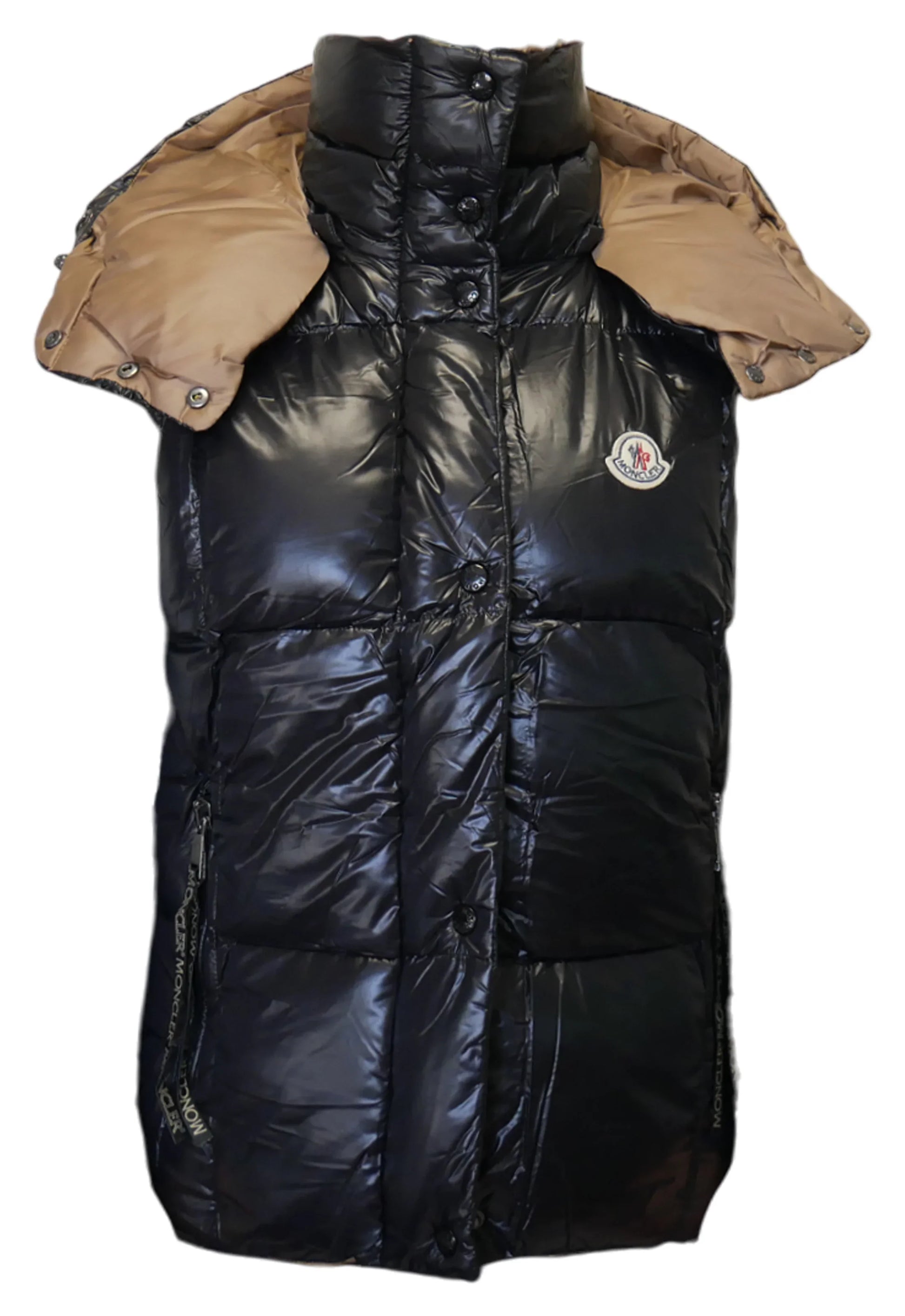 Moncler Damen Oversized Pufferweste Schwarz - Original Designer Marken Outlet - Salvin Store